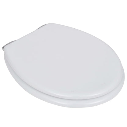 Sedile Wc Mdf Coperchio Chiusura Ammortizzata Semplice Bianco