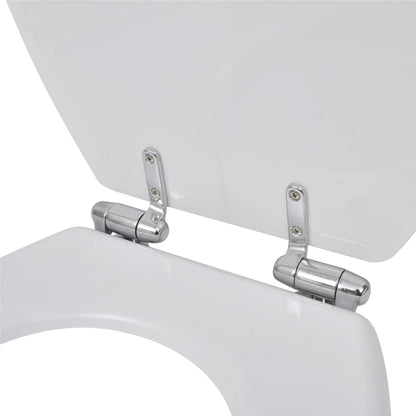 Sedile Wc Mdf Coperchio Chiusura Ammortizzata Semplice Bianco