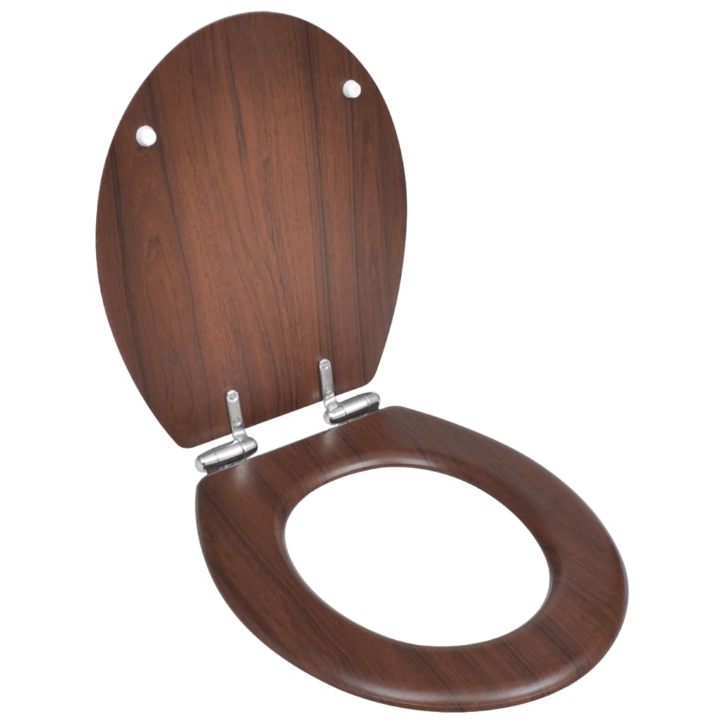 Sedile Wc Mdf Coperchio Chiusura Ammortizzata Semplice Bianco