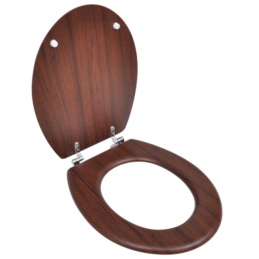 Sedile Wc Mdf Coperchio Chiusura Ammortizzata Semplice Bianco