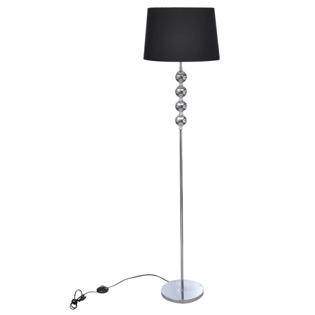 Lampada Da Pavimento Supporto Alto Decorazione A 4 Sfere Bianca