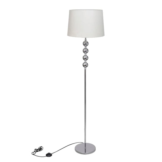 Lampada Da Pavimento Supporto Alto Decorazione A 4 Sfere Bianca