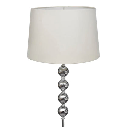 Lampada Da Pavimento Supporto Alto Decorazione A 4 Sfere Bianca