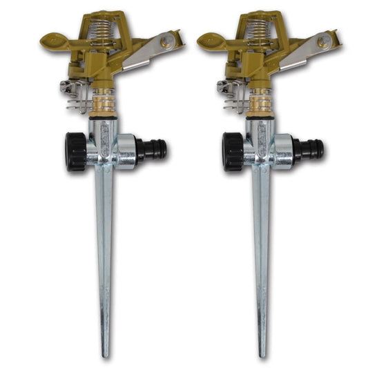 Set 2 Pz Spruzzatore Giardino Innaffiatura Con Picchetto Metallo Zinco