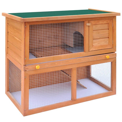 Conigliera All'aperto Gabbia Piccoli Animali 1 Porta Legno