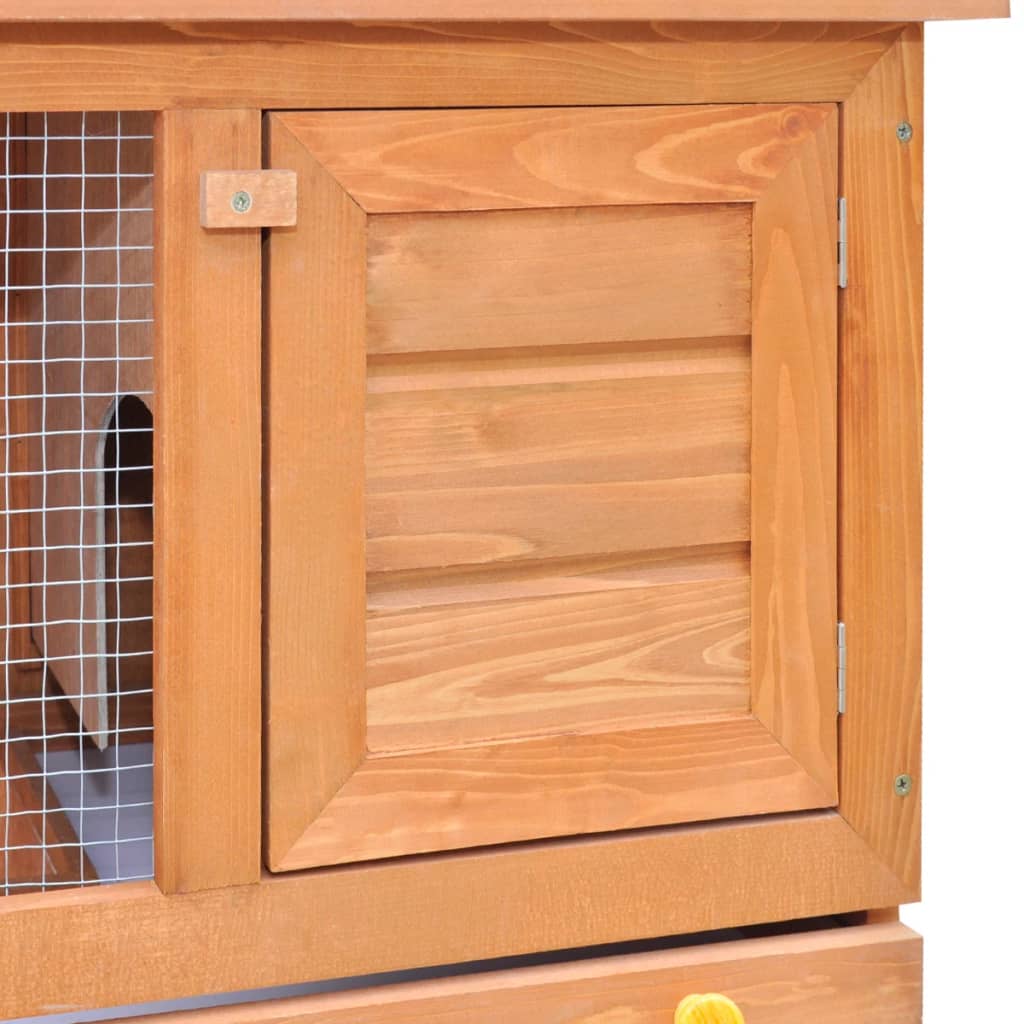 Conigliera All'aperto Gabbia Piccoli Animali 1 Porta Legno