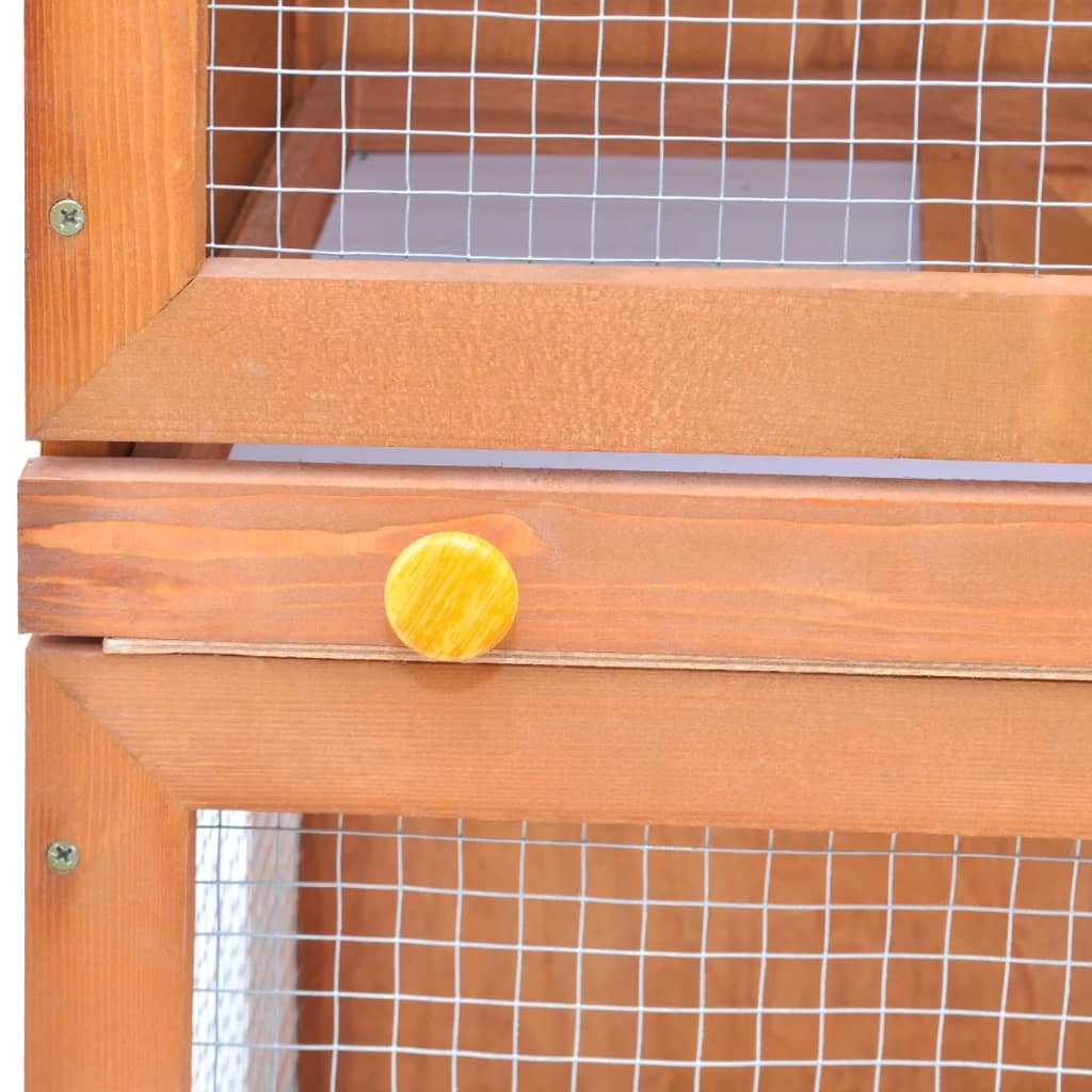 Conigliera All'aperto Gabbia Piccoli Animali 1 Porta Legno