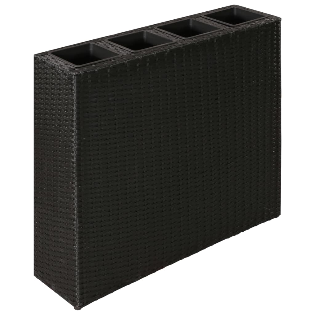 Letti Rialzati Da Giardino Con 4 Vasi 2 Pz In Polyrattan