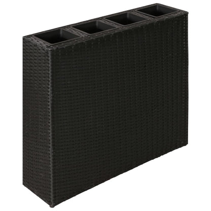 Letti Rialzati Da Giardino Con 4 Vasi 2 Pz In Polyrattan