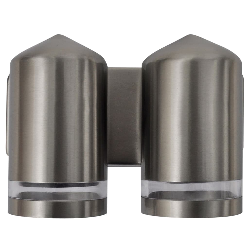 Lampada Led A Parete Acciaio Inox Con Testa A Cono