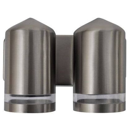 Lampada Led A Parete Acciaio Inox Con Testa A Cono