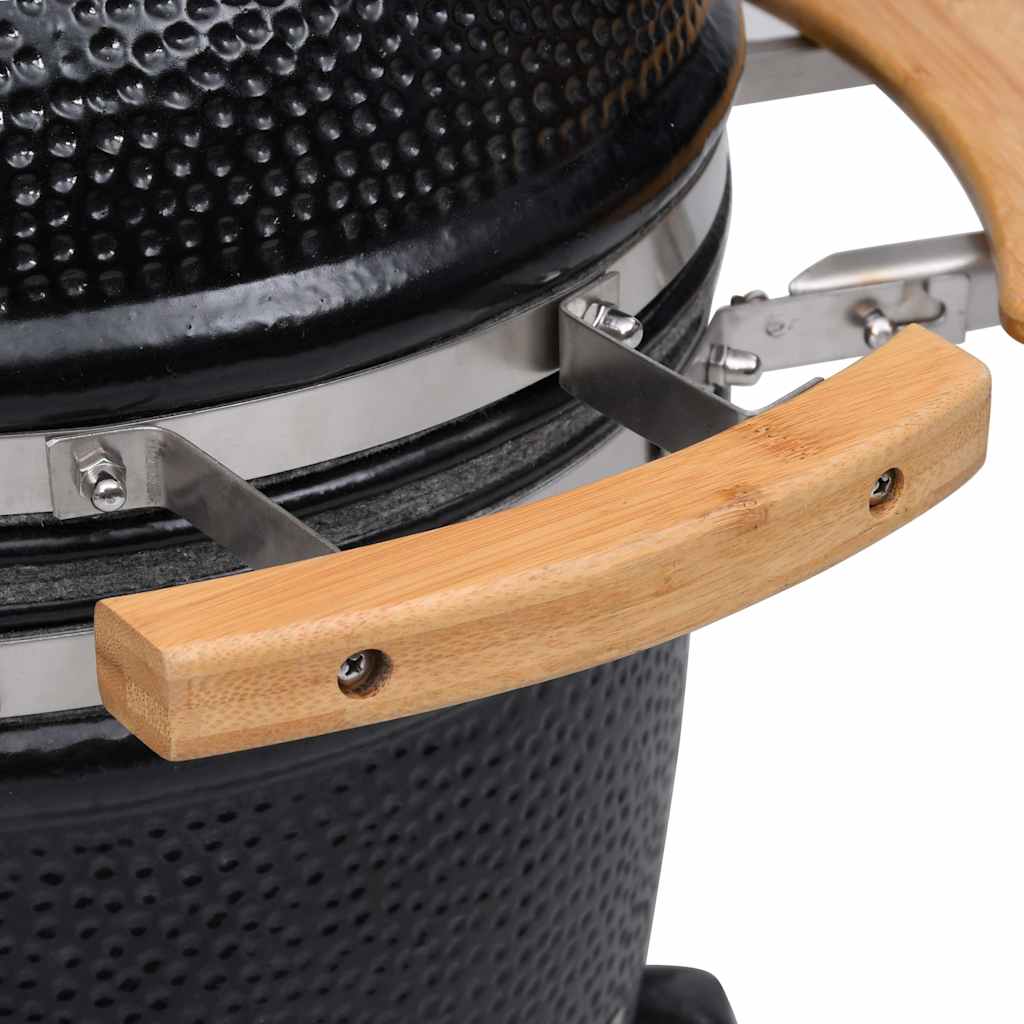 Kamado Griglia Barbecue Affumicatore In Ceramica 44 Cm Antracite