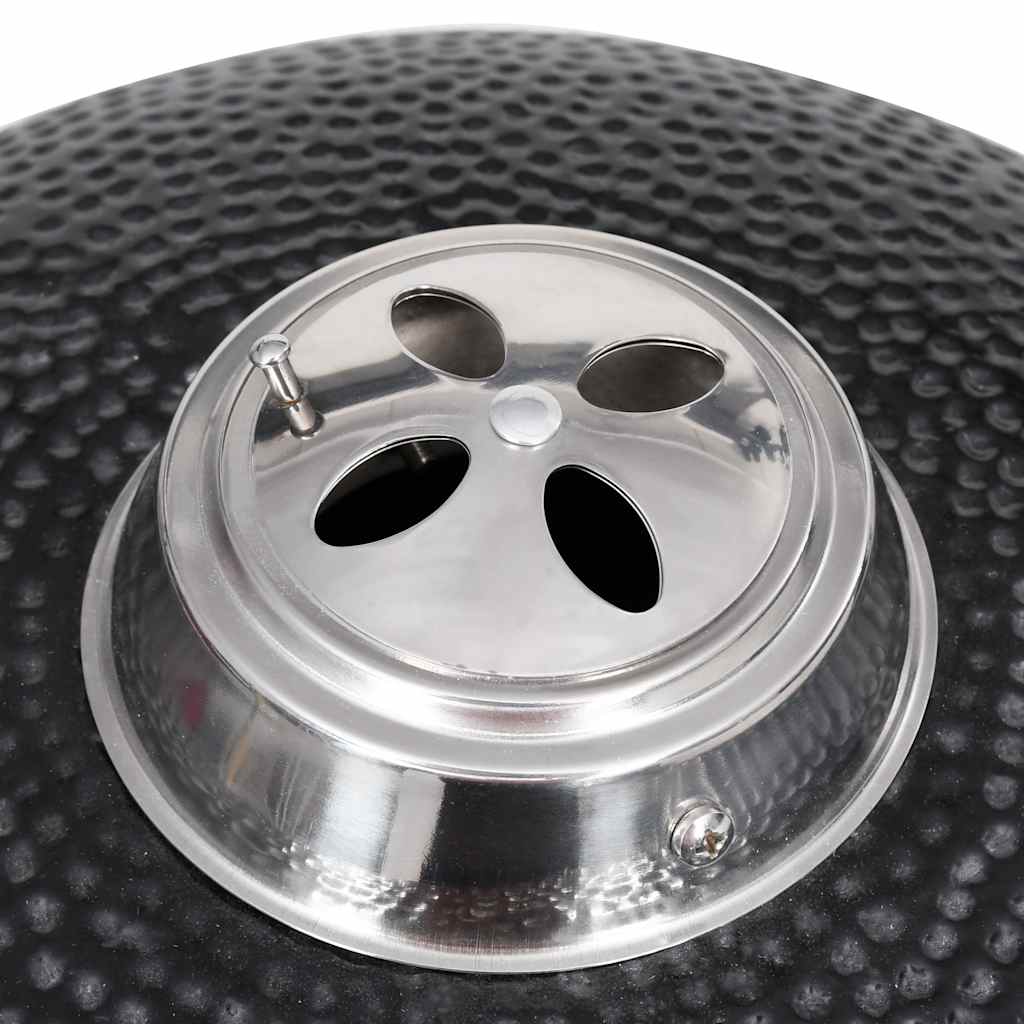 Kamado Griglia Barbecue Affumicatore In Ceramica 44 Cm Antracite