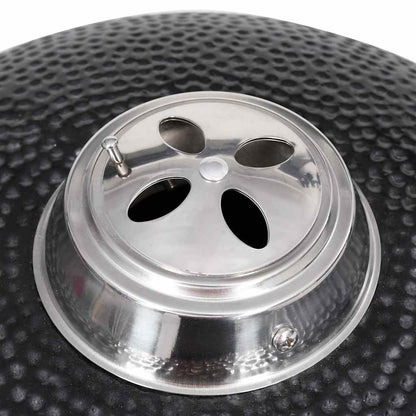 Kamado Griglia Barbecue Affumicatore In Ceramica 44 Cm Antracite