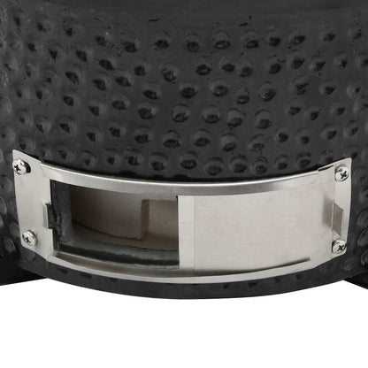 Kamado Griglia Barbecue Affumicatore In Ceramica 44 Cm Antracite