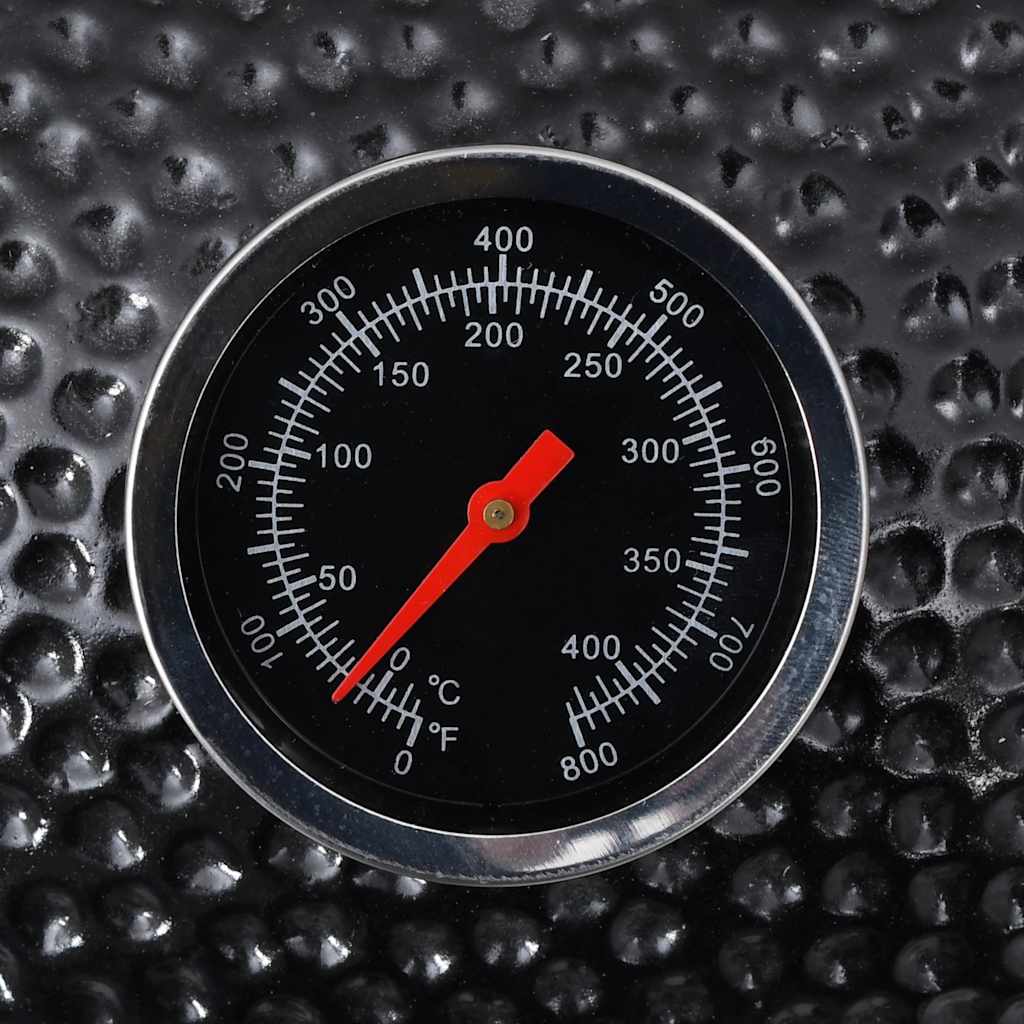 Kamado Griglia Barbecue Affumicatore In Ceramica 44 Cm Antracite