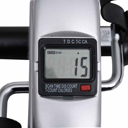 Mini Cyclette Fitness Con Volano In Plastica Argento