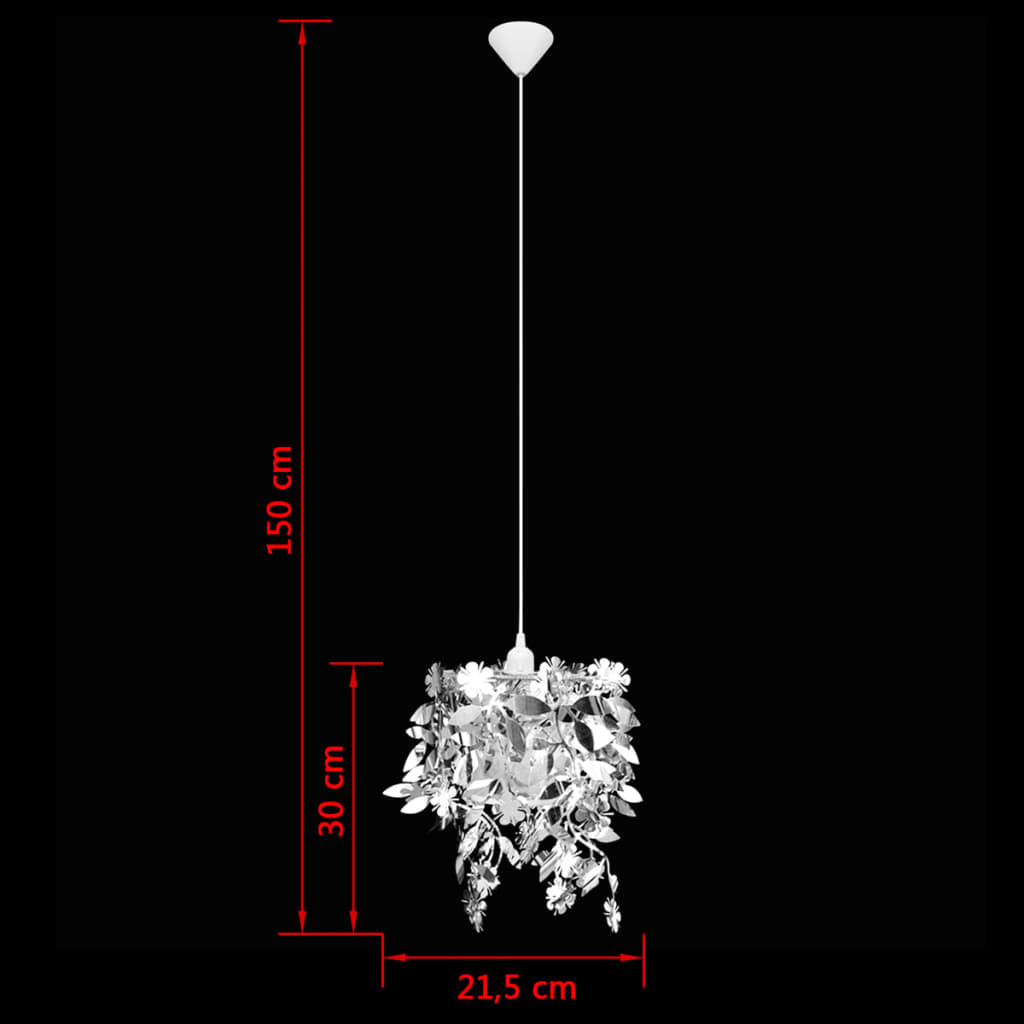 Lampadario Da Soffitto Foglie E Paillette 21,5 X 30 Cm