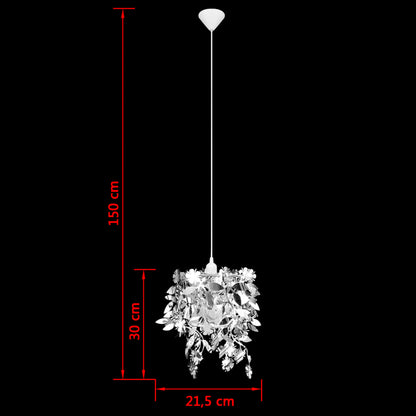 Lampadario Da Soffitto Foglie E Paillette 21,5 X 30 Cm