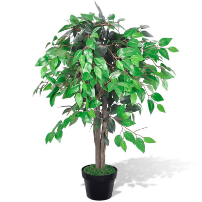 Albero Di Ficus Artificiale Con Vaso