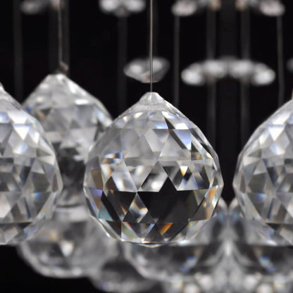 Lampada Da Soffitto Bianca Con Cristalli Di Vetro 8 X G9 29 Cm