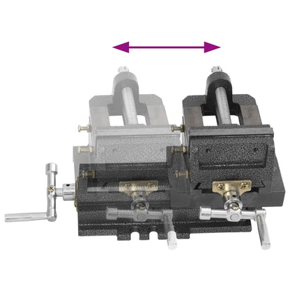 Morsa Manuale Con Slitta Trasversale Per Trapano A Colonna 78Mm