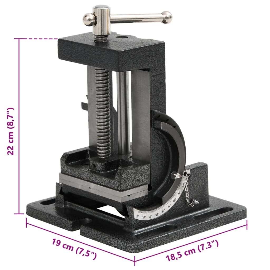 Morsa Inclinata Manuale Per Trapano A Colonna 110 Mm