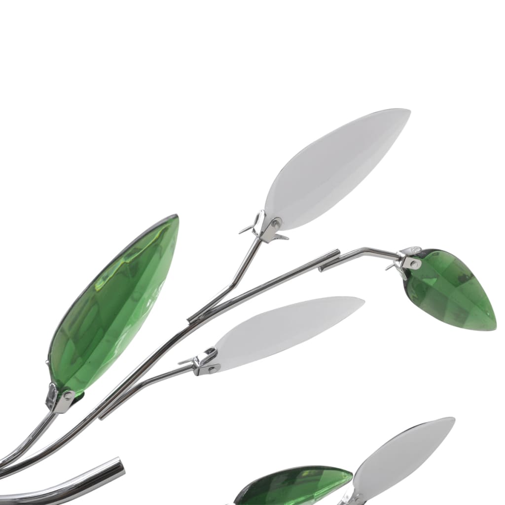 Lampada Da Soffitto E Bianco In Cristalli Acrilici 5 E14