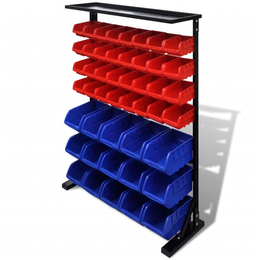 Pannello A Parete Per Attrezzi Garage Blu E Rosso