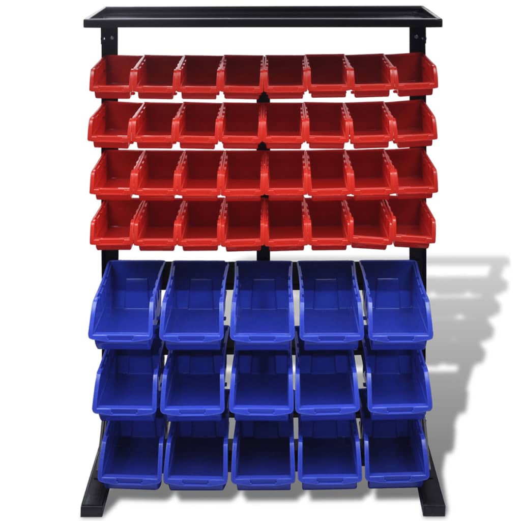 Pannello A Parete Per Attrezzi Garage Blu E Rosso