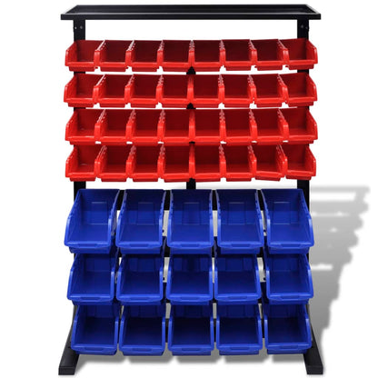 Pannello A Parete Per Attrezzi Garage Blu E Rosso