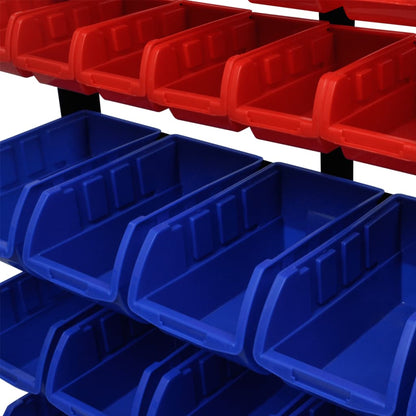 Pannello A Parete Per Attrezzi Garage Blu E Rosso