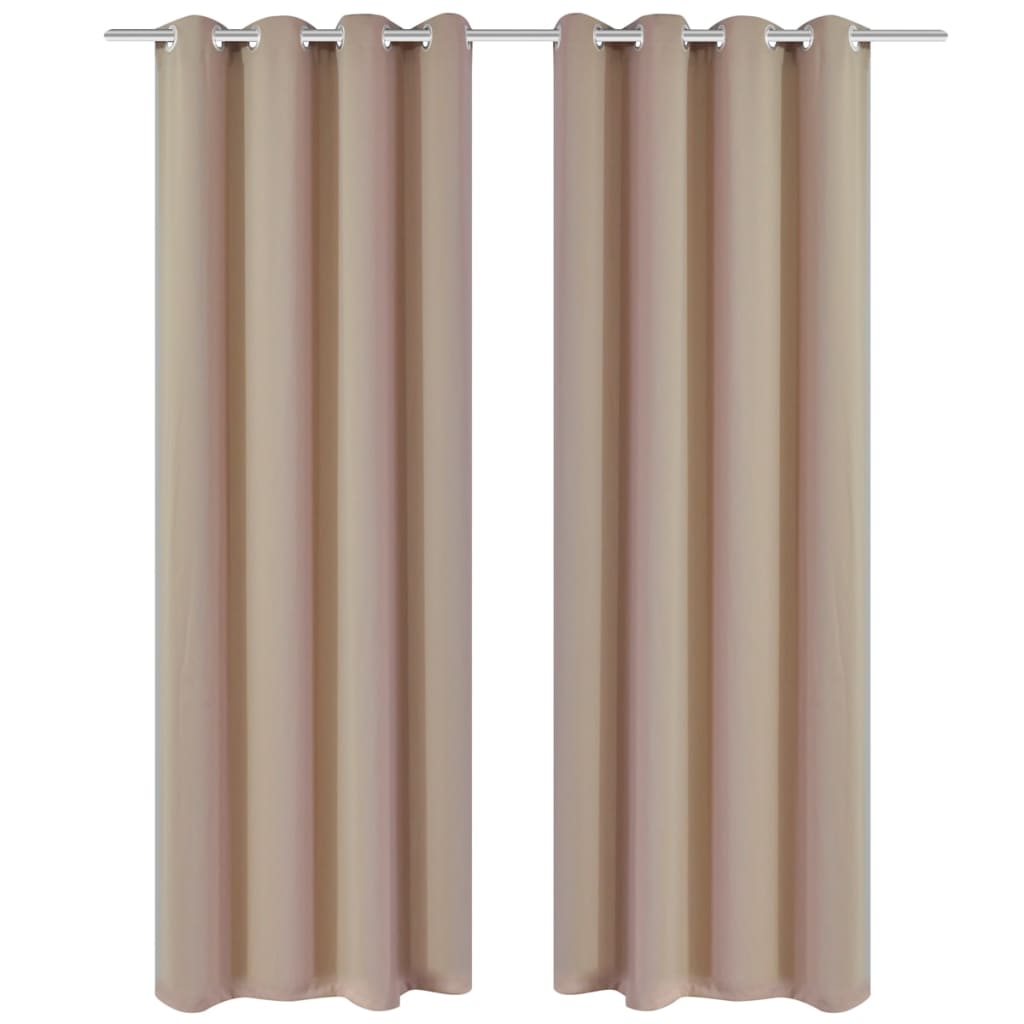 2 Pz Tende Oscuranti Occhielli In Metallo