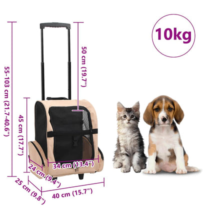 Trolley Trasportino Per Animali Pieghevole Multifunzione