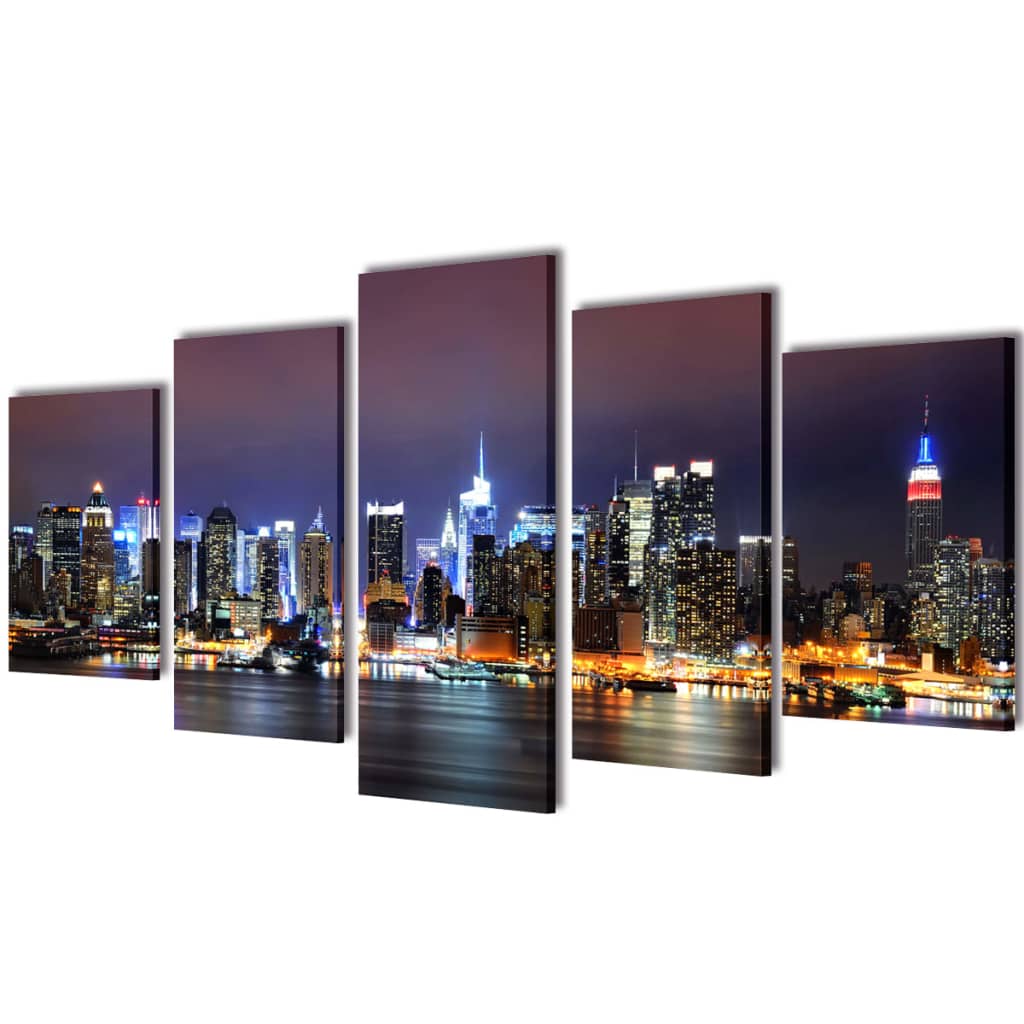 5 Pz Set Stampa Su Tela Da Muro La
