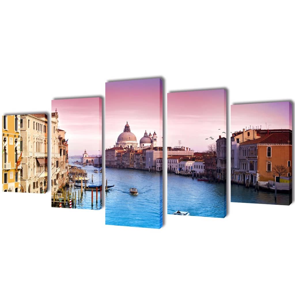5 Pz Set Stampa Su Tela Da Muro La