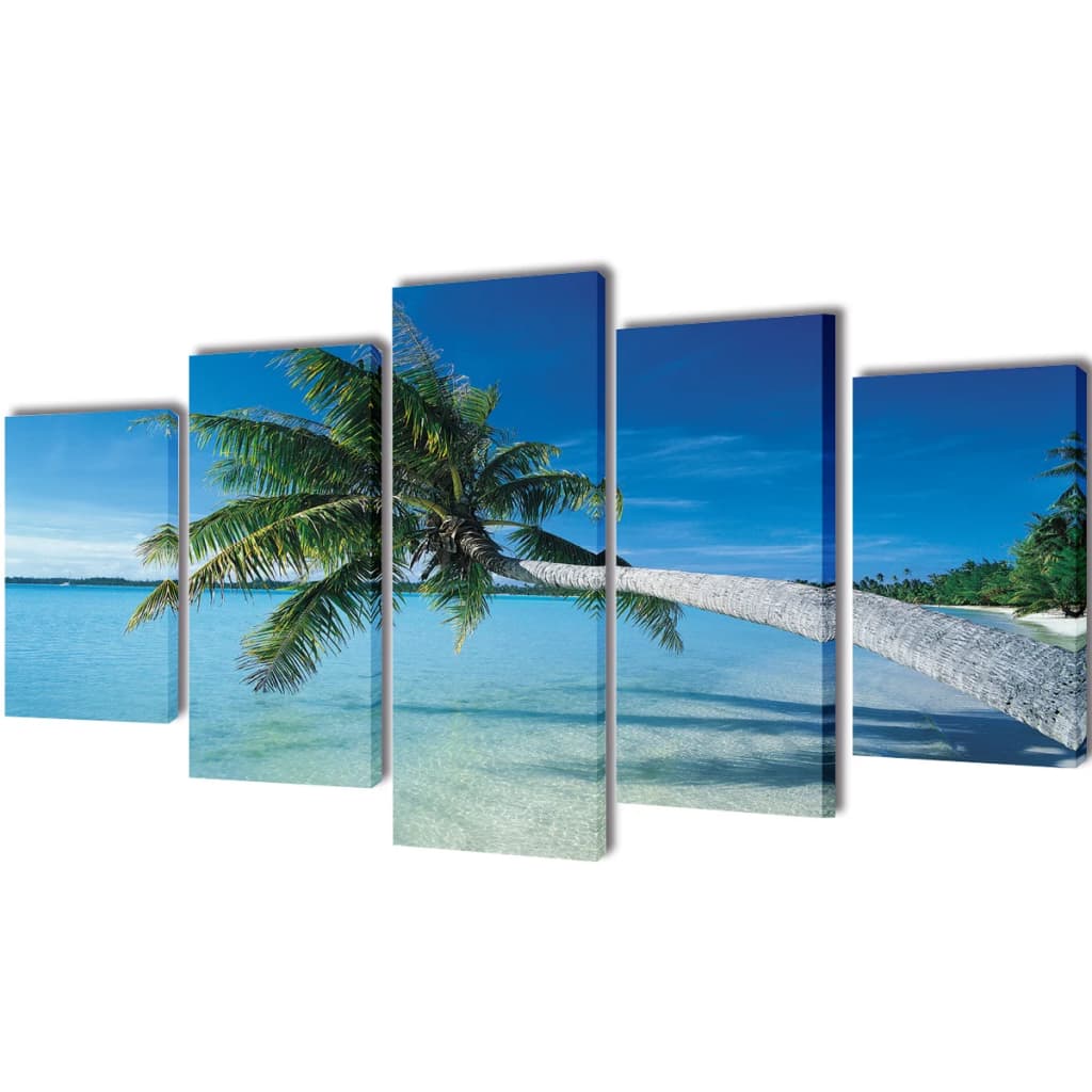 5 Pz Set Stampa Su Tela Da Muro La