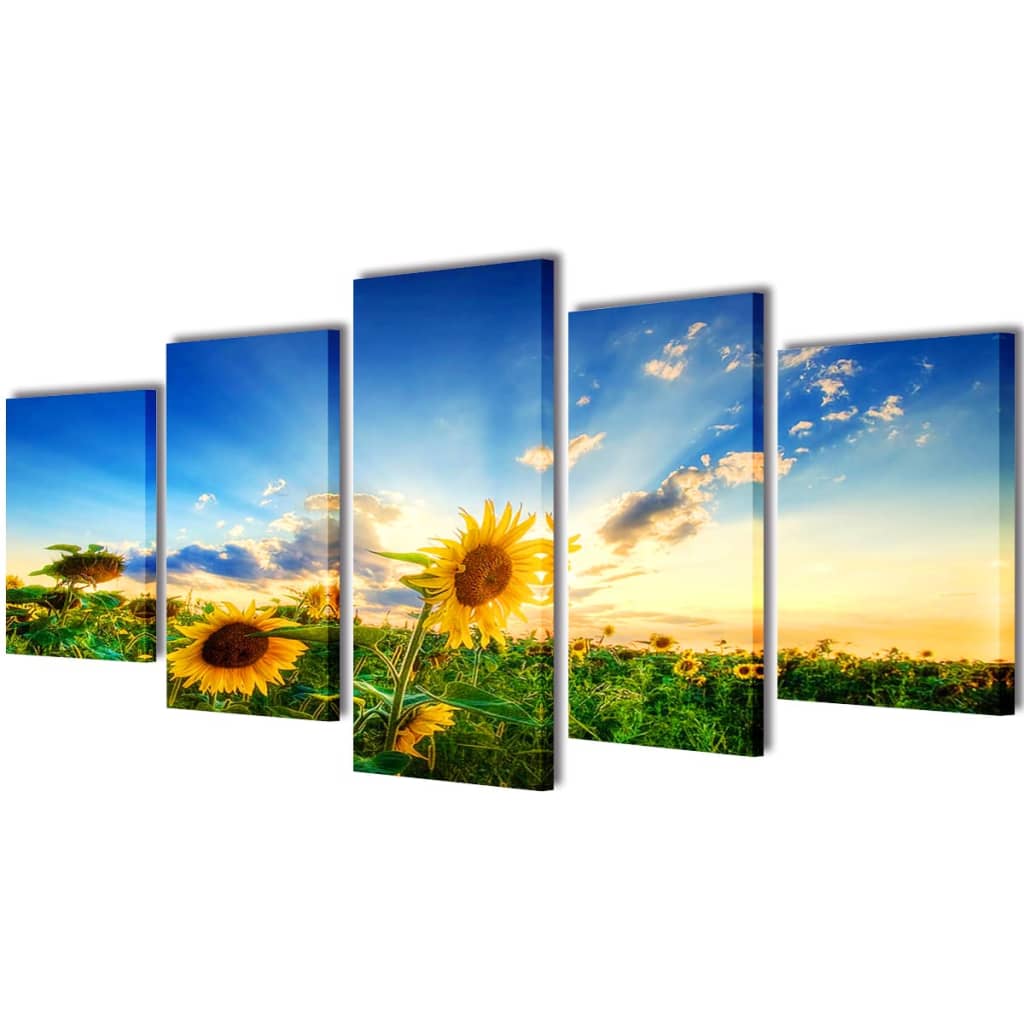 5 Pz Set Stampa Su Tela Da Muro La