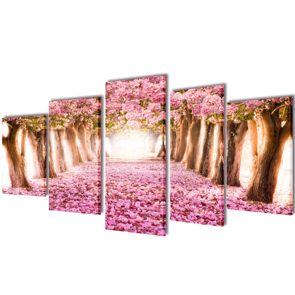 5 Pz Set Stampa Su Tela Da Muro La