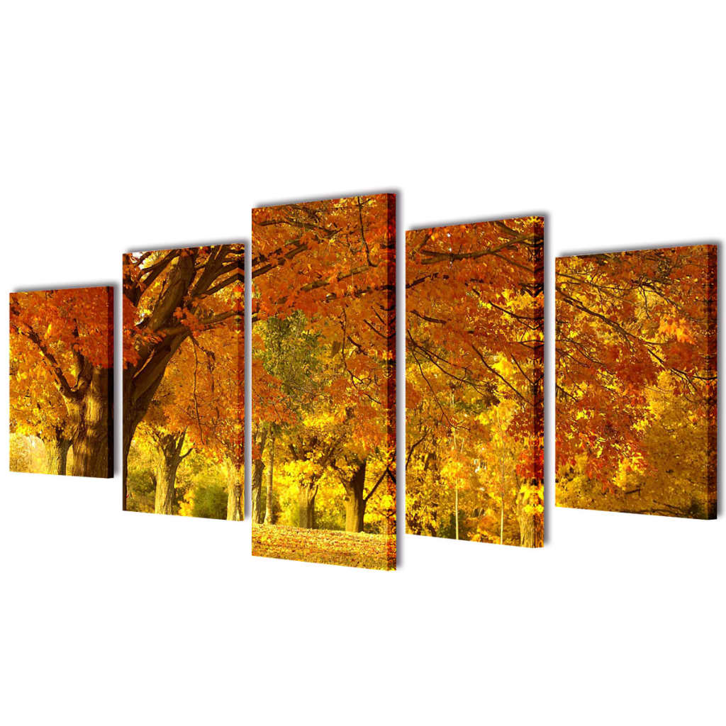 5 Pz Set Stampa Su Tela Da Muro La