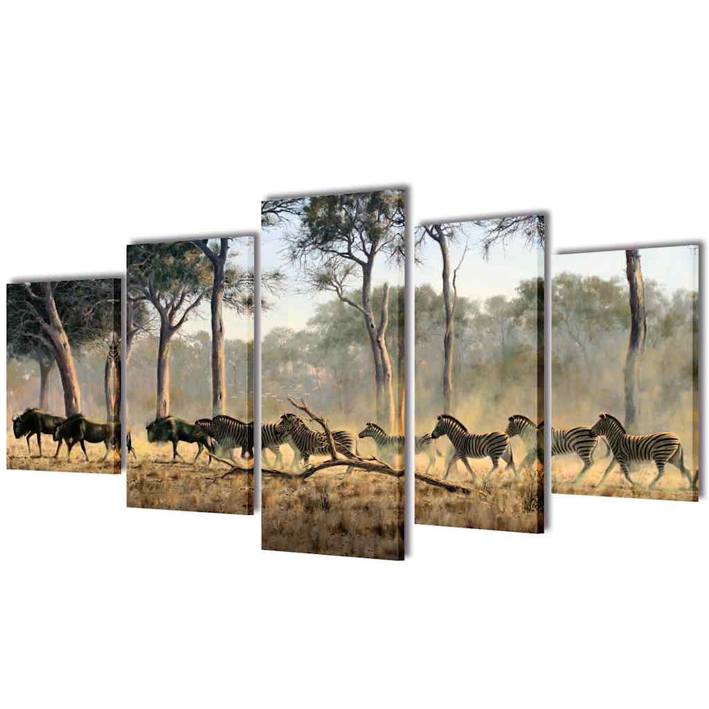 5 Pz Set Stampa Su Tela Da Muro La