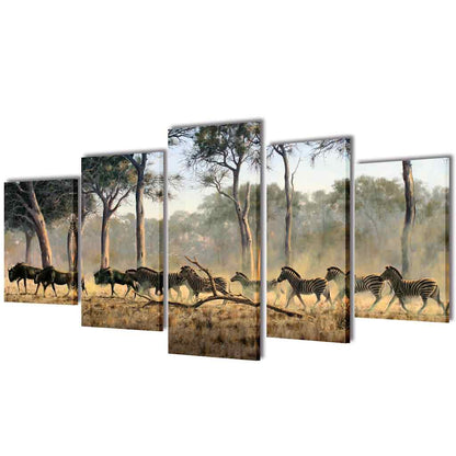 5 Pz Set Stampa Su Tela Da Muro La