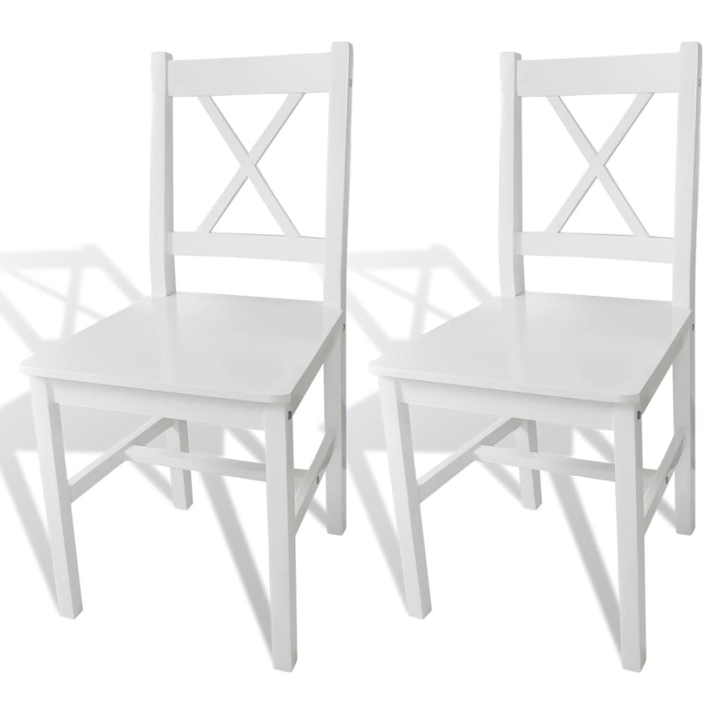 Sedie Da Pranzo 2 Pz In Legno Di Pino