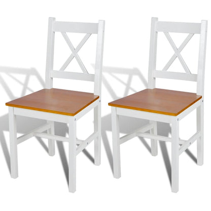 Sedie Da Pranzo 2 Pz In Legno Di Pino