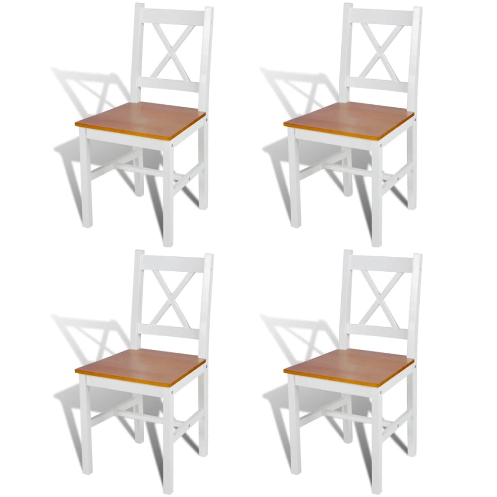 Sedie Da Pranzo 2 Pz In Legno Di Pino