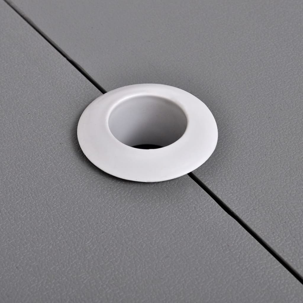 Set Tavolo Da Campeggio Con 4 Sedie In Alluminio Leggero Grigio