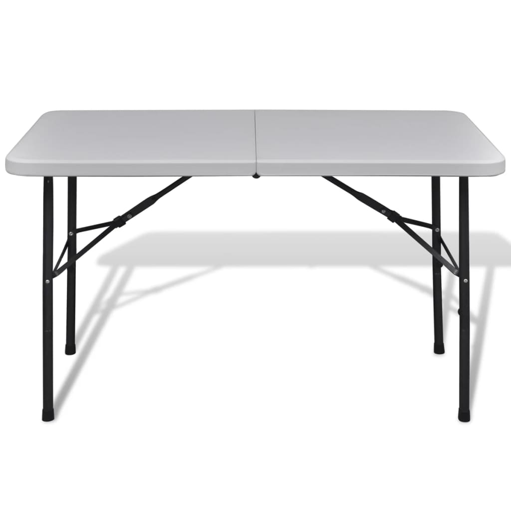 Tavolo Pieghevole Da Giardino 122 Cm In Hdpe Bianco