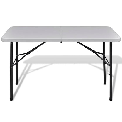 Tavolo Pieghevole Da Giardino 122 Cm In Hdpe Bianco