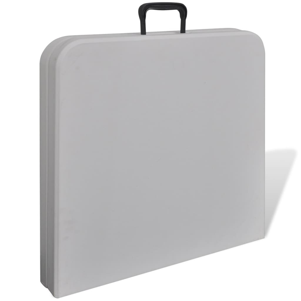 Tavolo Pieghevole Da Giardino 122 Cm In Hdpe Bianco