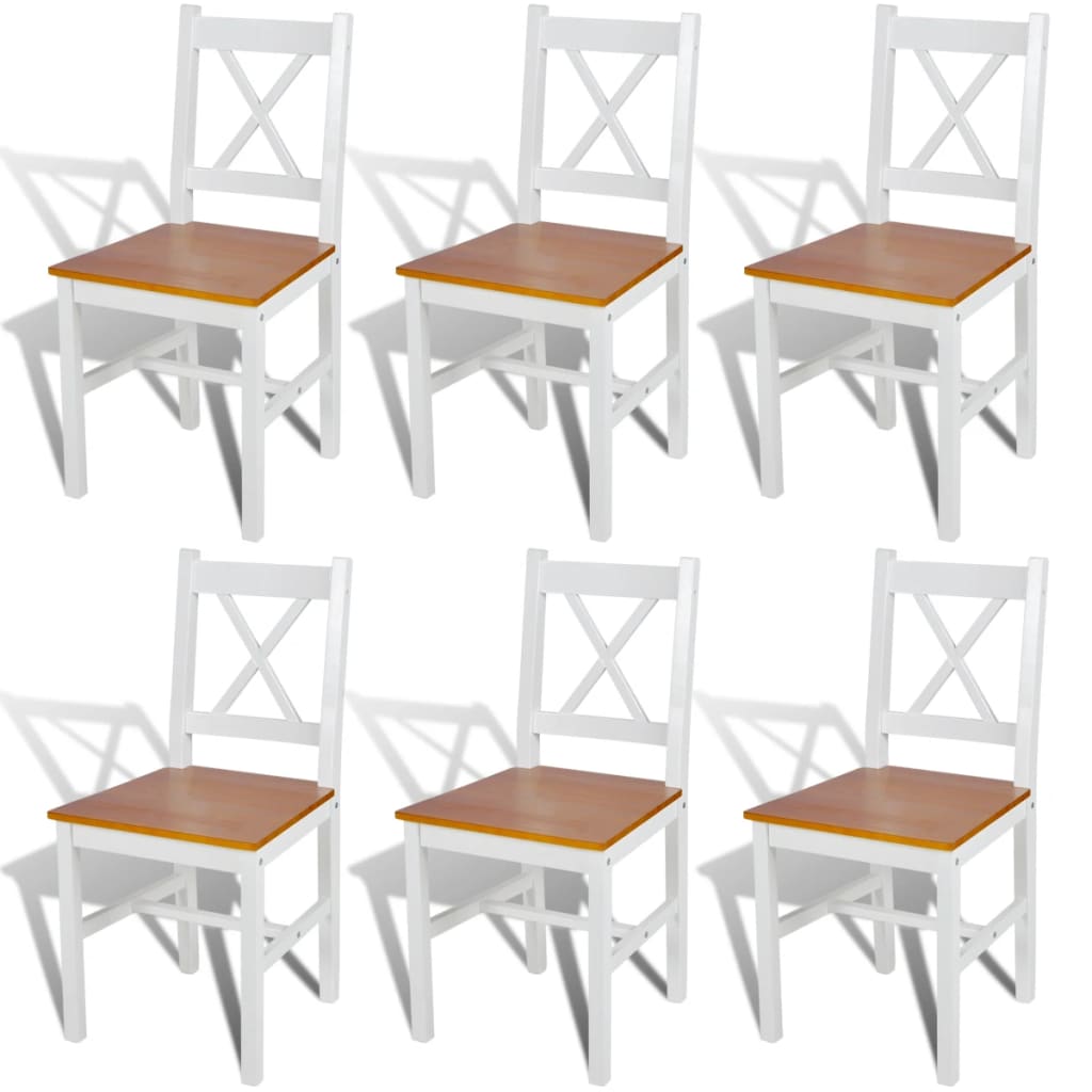 Sedie Da Pranzo 2 Pz In Legno Di Pino